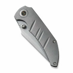 WEKNIFE Riff-Raff Thumb Stud Knife Titanium Handle (3.12" CPM 20CV Blade) WE22020B-3 -WE KNIFE Sales weknife riff raff thumb stud knife gray titanium handle 312 gray stonewashed cpm 20cv blade we22020b 3 978356