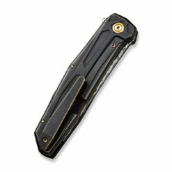 WEKNIFE Shadowfire Flipper Knife Titanium Handle (3.97" Damasteel Blade) WE22035-DS1 -WE KNIFE Sales weknife shadowfire flipper knife bronze black titanium handle 397 hakkapella damasteel blade we22035 ds1 472095