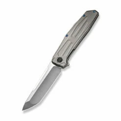 WEKNIFE Shadowfire Flipper Knife Titanium Handle (3.97" CPM 20CV Blade) WE22035-2 -WE KNIFE Sales weknife shadowfire flipper knife gray titanium handle 397 hand polished satin cpm 20cv blade we22035 2 719027