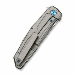 WEKNIFE Shadowfire Flipper Knife Titanium Handle (3.97" CPM 20CV Blade) WE22035-2 -WE KNIFE Sales weknife shadowfire flipper knife gray titanium handle 397 hand polished satin cpm 20cv blade we22035 2 822628