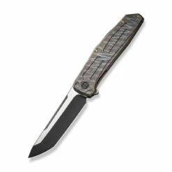 WEKNIFE Shadowfire Flipper Knife Titanium Handle (3.97" CPM 20CV Blade) WE22035-4 -WE KNIFE Sales weknife shadowfire flipper knife tiger stripe pattern flamed titanium handle 397 black stonewashed cpm 20cv blade satin flat we22035 4 898699