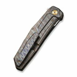 WEKNIFE Shadowfire Flipper Knife Titanium Handle (3.97" CPM 20CV Blade) WE22035-4 -WE KNIFE Sales weknife shadowfire flipper knife tiger stripe pattern flamed titanium handle 397 black stonewashed cpm 20cv blade satin flat we22035 4 924865