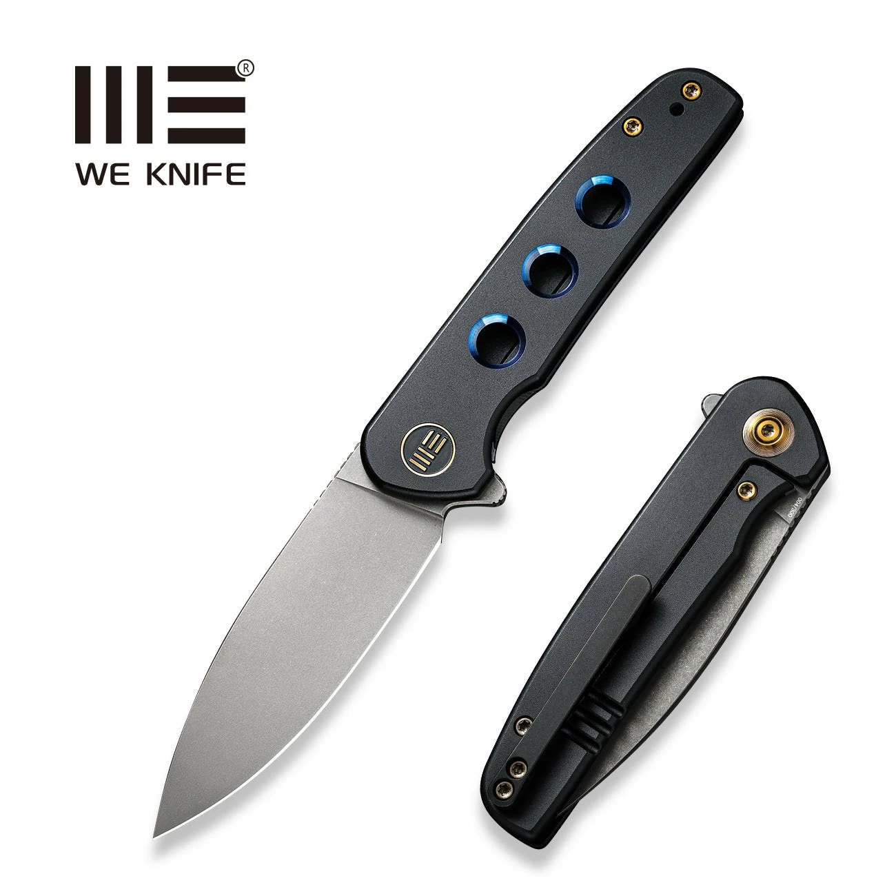 WEKNIFE Shakan Flipper Knife Titanium Handle (2.97" CPM 20CV Blade) WE20052B-1 3 WEKNIFE Shakan Flipper Knife Titanium Handle (2.97" CPM 20CV Blade) WE20052B-1