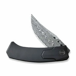 WEKNIFE Shuddan Flipper Knife Titanium Handle (3.48" Hakkapella Damasteel Blade) WE21015-DS1 -WE KNIFE Sales weknife shuddan flipper knife titanium handle 348 hakkapella damasteel blade we21015 ds1 859686