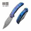 WEKNIFE Snick Flipper Knife Titanium Handle With Timascus Inlay (3.47" Damasteel Blade) WE19022F-DS1 -WE KNIFE Sales weknife snick flipper knife titanium handle with timascus inlay 347 damasteel blade we19022f ds1 853211