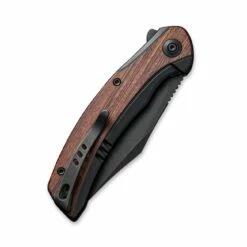 WEKNIFE Snick Flipper Knife Titanium Handle With Wood Inlay (3.47" CPM 20CV Blade) WE19022F-3 -WE KNIFE Sales weknife snick flipper knife titanium handle with wood inlay 347 cpm 20cv blade we19022f 3 140363