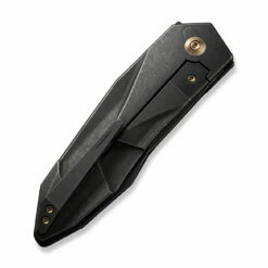 WEKNIFE Solid Flipper Knife Titanium Handle (3.88" CPM 20CV Blade) WE22028-1 -WE KNIFE Sales weknife solid flipper knife black titanium integral handle 388 black stonewashed cpm 20cv blade we22028 1 517476