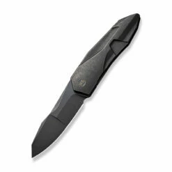 WEKNIFE Solid Flipper Knife Titanium Handle (3.88" CPM 20CV Blade) WE22028-1 -WE KNIFE Sales weknife solid flipper knife black titanium integral handle 388 black stonewashed cpm 20cv blade we22028 1 756705