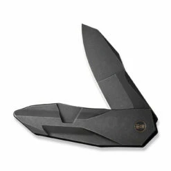 WEKNIFE Solid Flipper Knife Titanium Handle (3.88" CPM 20CV Blade) WE22028-1 -WE KNIFE Sales weknife solid flipper knife black titanium integral handle 388 black stonewashed cpm 20cv blade we22028 1 829325