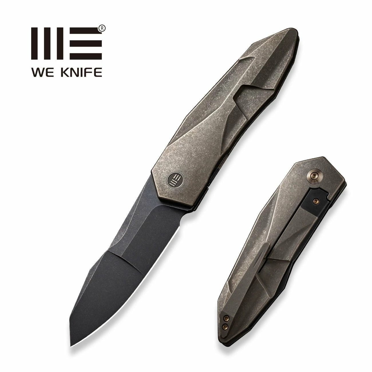 WEKNIFE Solid Flipper Knife Titanium Handle (3.88" CPM 20CV Blade) WE22028-3 3 WEKNIFE Solid Flipper Knife Titanium Handle (3.88" CPM 20CV Blade) WE22028-3