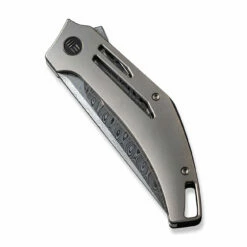 WEKNIFE Speedliner Flipper Knife Gray Titanium Handle (3.39" Hakkapella Damasteel Blade) WE22045C-DS1 -WE KNIFE Sales weknife speedliner flipper knife gray titanium handle 339 hakkapella damasteel blade we22045c ds1 698050
