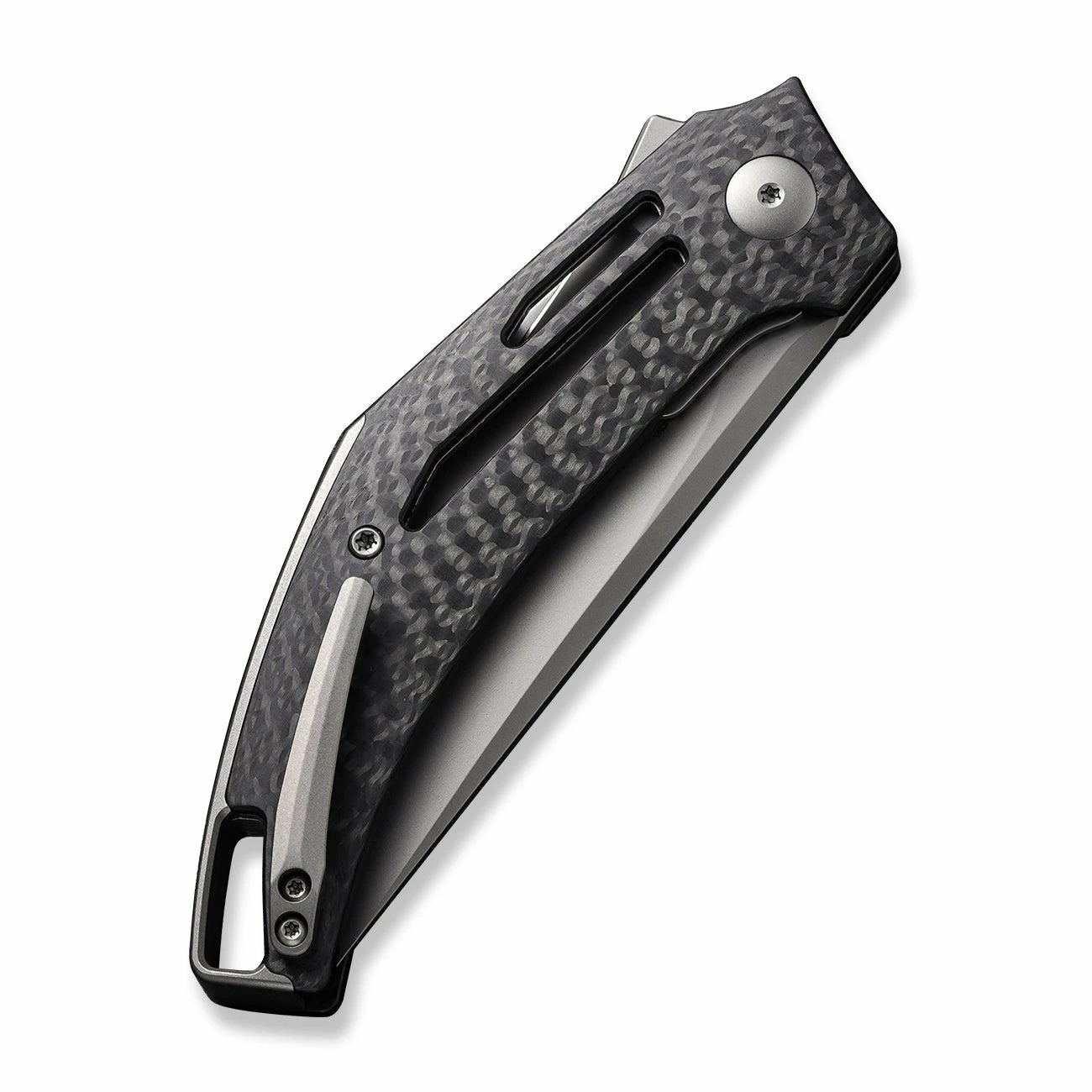 WEKNIFE Speedliner Flipper Knife Twill Carbon Fiber Handle (3.39" Silver Bead Blasted CPM 20CV Blade) WE22045B-1 9 WEKNIFE Speedliner Flipper Knife Twill Carbon Fiber Handle (3.39" Silver Bead Blasted CPM 20CV Blade) WE22045B-1 - Image 7