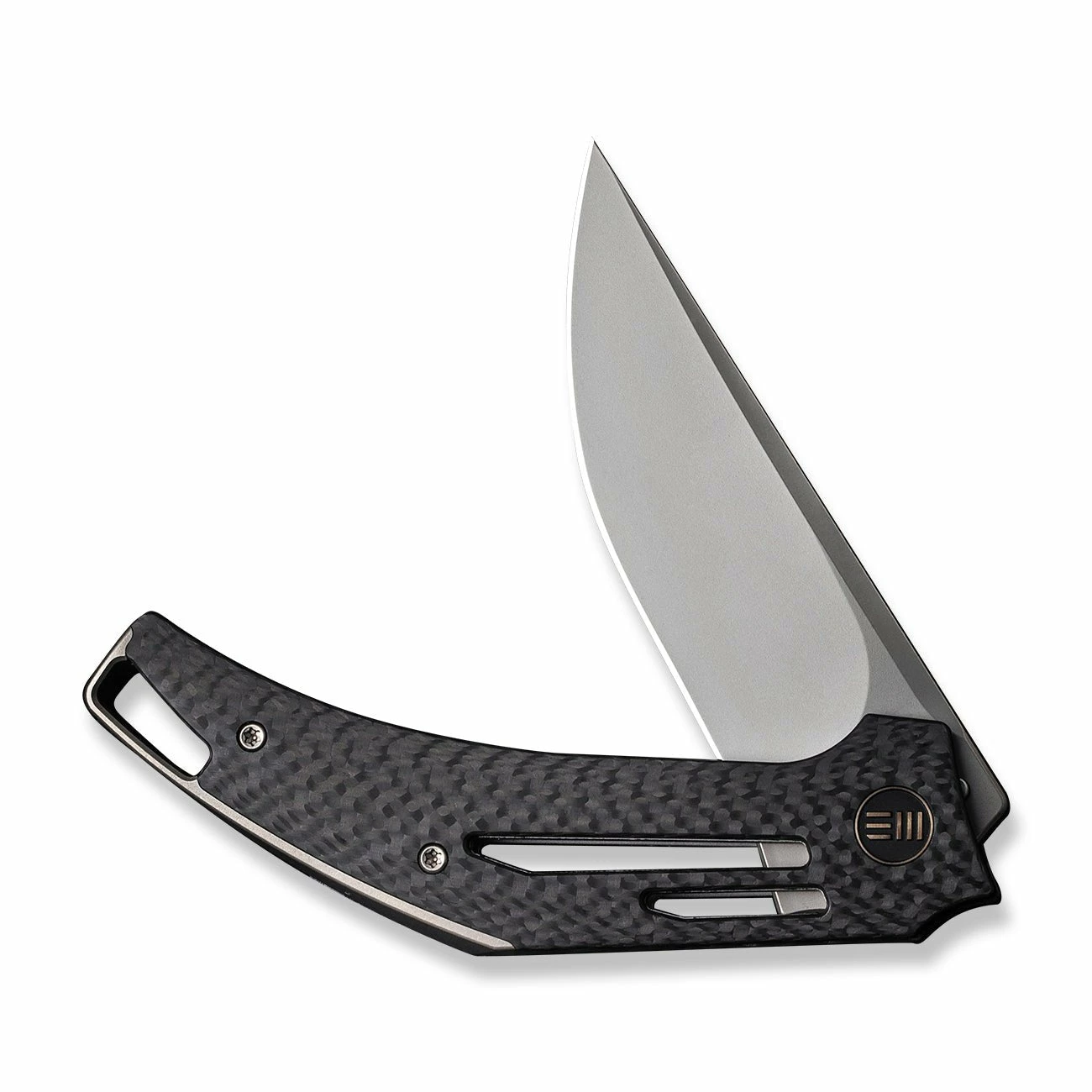WEKNIFE Speedliner Flipper Knife Twill Carbon Fiber Handle (3.39" Silver Bead Blasted CPM 20CV Blade) WE22045B-1 7 WEKNIFE Speedliner Flipper Knife Twill Carbon Fiber Handle (3.39" Silver Bead Blasted CPM 20CV Blade) WE22045B-1 - Image 5