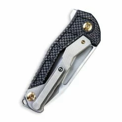 WEKNIFE Sugga Flipper Knife Titanium Handle With Carbon Fiber (3.55" CPM S35VN Blade) 915A -WE KNIFE Sales weknife sugga flipper knife titanium handle with carbon fiber inlay 355 cpm s35vn blade 915a 856440