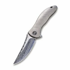 WEKNIFE Synergy2 Flipper Knife Titanium Integral Handle (3.49" Hakkapella Damasteel Blade) 912DS-1 -WE KNIFE Sales weknife synergy2 flipper knife titanium integral handle 349 hakkapella damasteel blade 912ds 1 896164