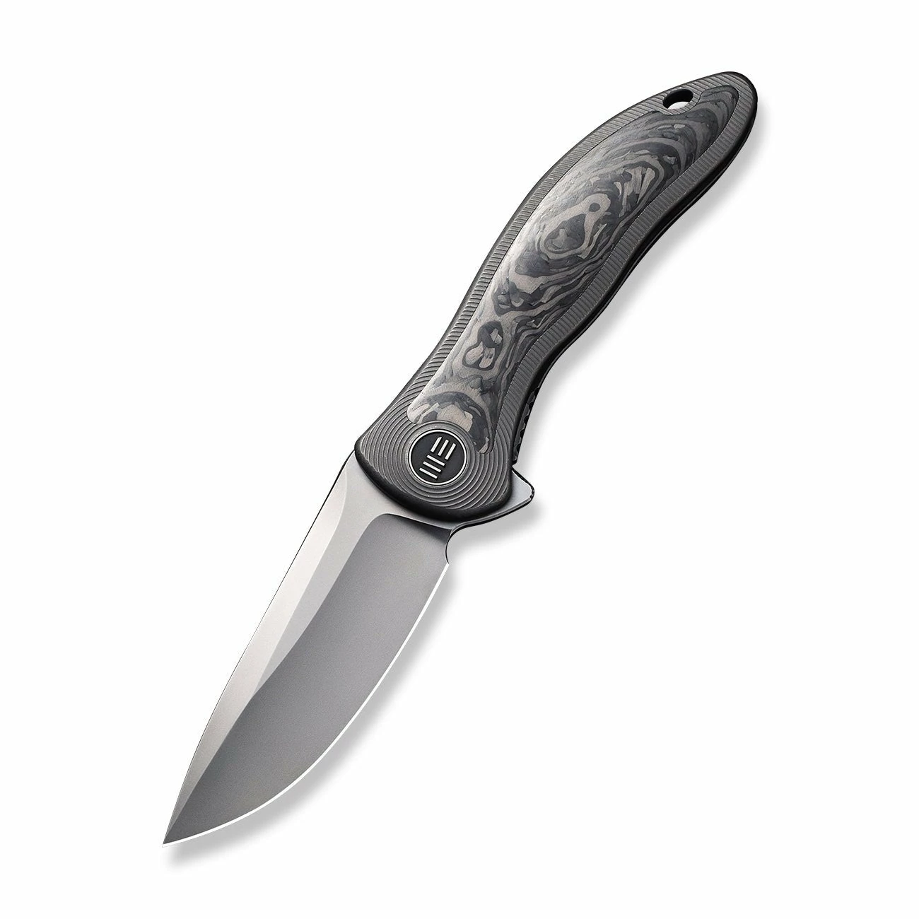 WEKNIFE Synergy2v2 Flipper Knife Titanium Handle With Carbon Fiber Inlay (3.49" CPM 20CV Blade) WE18046CF-1 5 WEKNIFE Synergy2v2 Flipper Knife Titanium Handle With Carbon Fiber Inlay (3.49" CPM 20CV Blade) WE18046CF-1 - Image 3