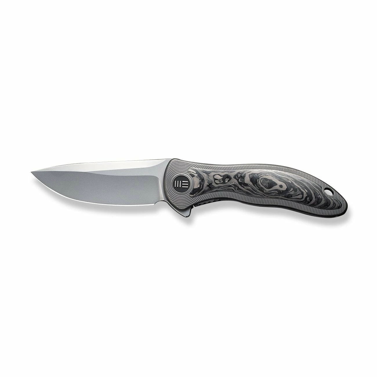 WEKNIFE Synergy2v2 Flipper Knife Titanium Handle With Carbon Fiber Inlay (3.49" CPM 20CV Blade) WE18046CF-1 6 WEKNIFE Synergy2v2 Flipper Knife Titanium Handle With Carbon Fiber Inlay (3.49" CPM 20CV Blade) WE18046CF-1 - Image 4