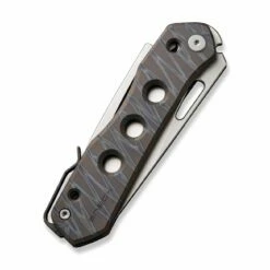 WEKNIFE Vision R Manual Thumb Knife Titanium Handle (3.54" CPM 20CV Blade) WE21031-6 -WE KNIFE Sales weknife vision r manual thumb knife tiger stripe pattern flamed titanium handle 354 silver bead blasted cpm 20cv blade we21031 6 737538