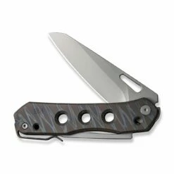 WEKNIFE Vision R Manual Thumb Knife Titanium Handle (3.54" CPM 20CV Blade) WE21031-6 -WE KNIFE Sales weknife vision r manual thumb knife tiger stripe pattern flamed titanium handle 354 silver bead blasted cpm 20cv blade we21031 6 862915