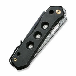 WEKNIFE Vision R Manual Thumb Knife Titanium Handle (3.54" Damasteel Blade) WE21031-DS1 -WE KNIFE Sales weknife vision r manual thumb knife titanium handle 354 damasteel blade we21031 ds1 432512