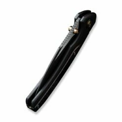 WEKNIFE Ziffius Flipper & Thumb Stud & Button Lock Knife Titanium Handle (3.7" CPM 20CV Blade) WE22024D-1 -WE KNIFE Sales weknife ziffius button lock knife black titanium handle with flamed titanium integral spacer 37 black stonewashed cpm 20cv blade satin flat we22024d 1 810389