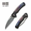 WEKNIFE Ziffius Flipper & Thumb Stud & Button Lock Knife Titanium Handle (3.7" Damasteel Blade) WE22024D-DS1 -WE KNIFE Sales weknife ziffius button lock knife black titanium handle with flamed titanium integral spacer 37 hakkapella damasteel blade we22024d ds1 633385